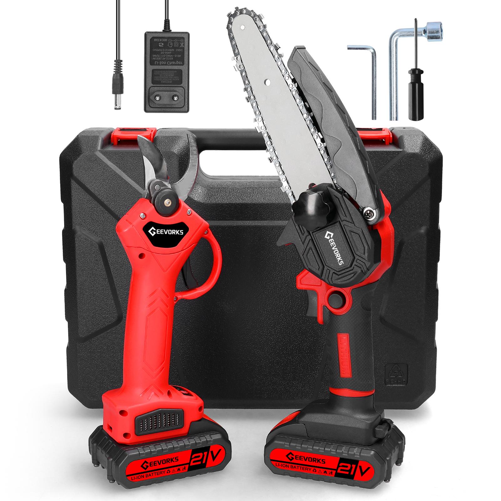 

21 В 6-дюймовая портативная электрическая бензопила и аккумуляторные секаторы 30 мм для раскалывания древесины EU Plug разноцветный