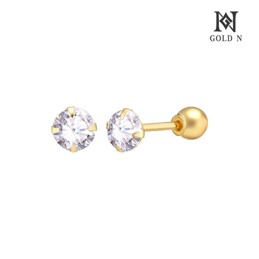 Gold N 14K Simple Cubic 3mm Piercing