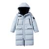 Down jacket men's new winter thickened warm hooded down jacket long casual fashion trendy coat