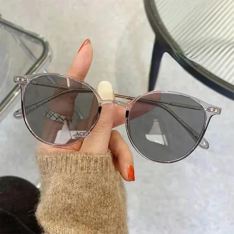Luxury Men Women Photochromic Myopia Glasses Fashion Finished Minus Diopter Glasses Outdoor Color Changing Sunglasses 0 To -6.0