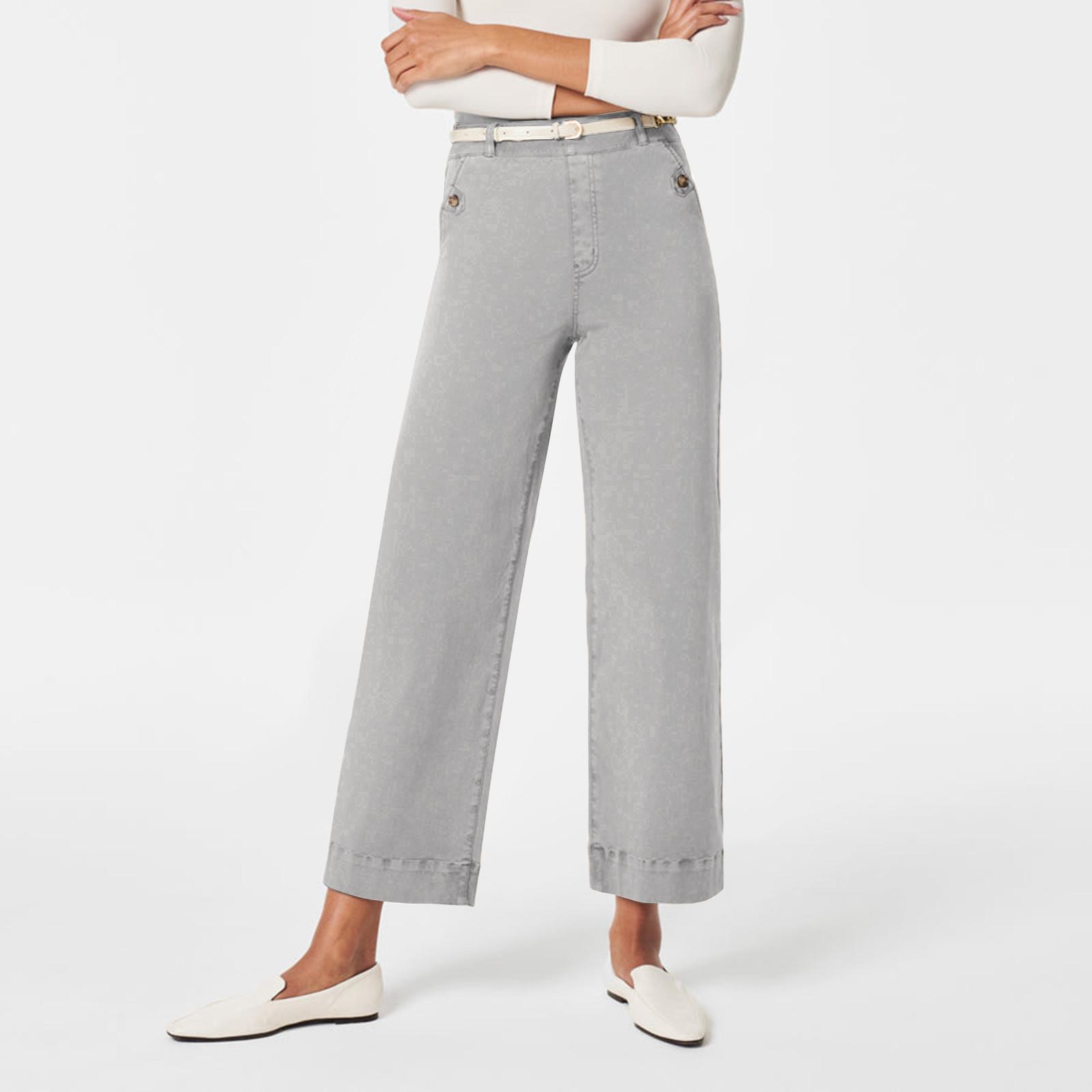 

Широкие брюки для женщин, брюки для йоги, спортивные штаны с высокой талией и карманами, эластичные брюки, удобные спортивные спортивные штаны для тренировок M