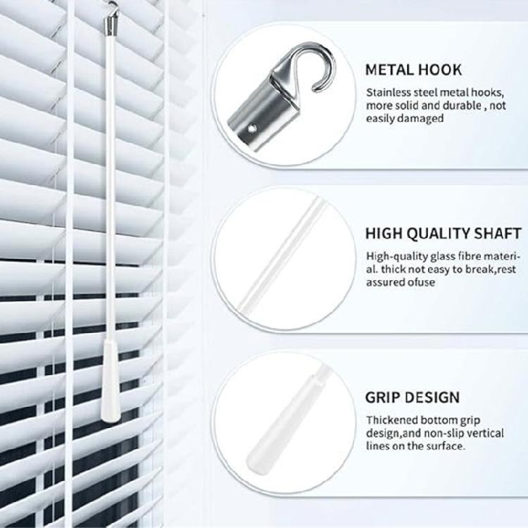 Fiberglass Vertical Blind Tilt Rod Blinds Opener with Handle 2 Strong Window Blinds Repair Tool for Openers