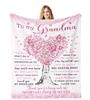 Pink Love Tree Pattern Blanket Flannel Soft Comfortable Home Blanket Blanket Daughter Birthday Gift