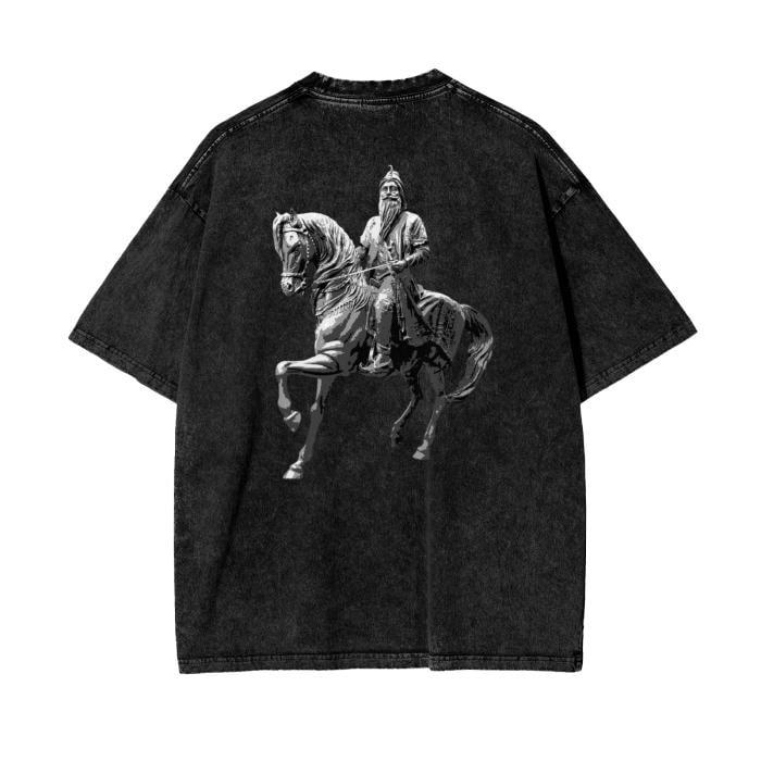 MAHARAJA RANJIT SINGH Ji | T-shirt Oversize Lavaggio Acido