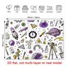Science Lab Doodle Backdrop, STEM Classroom Photography Background