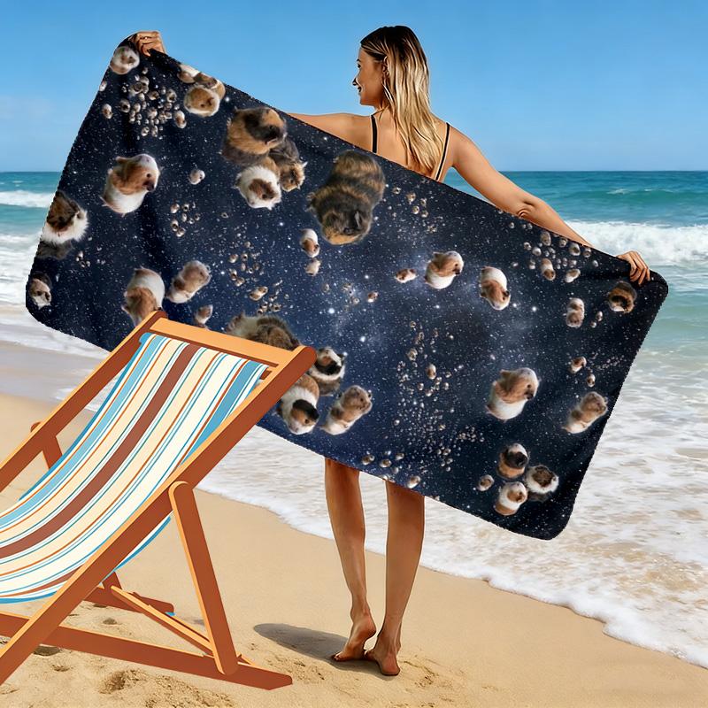 Guinea Pigs Print Beach Towel, Large Soft Quick Dry Towel for Beach Camping Swimming
