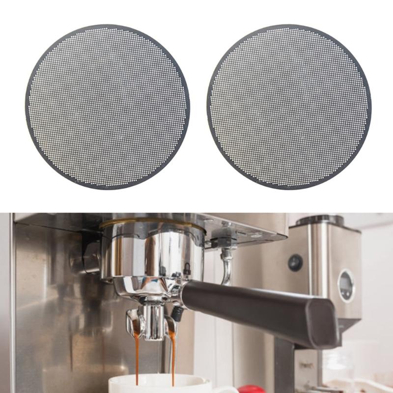 2Pcs Coffee Pots Filter Secondary Diverter Mesh Stainless Steel Coffee Machine Handle Filter Mesh Filter For Coffee Pots