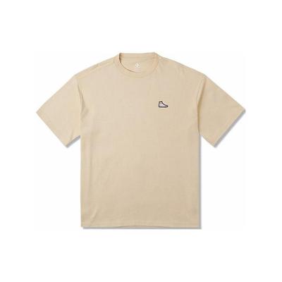 T Shirts Men's Khaki Crew Neck Moderate Straight Fit 10025397-A12