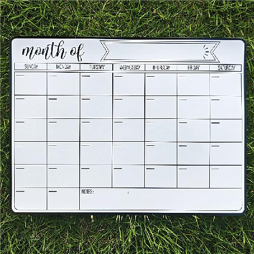 28*21cm Magnetic Refrigerator Sticker Calendar Magnetic Whiteboard Wall Sticker Learning Month Plan