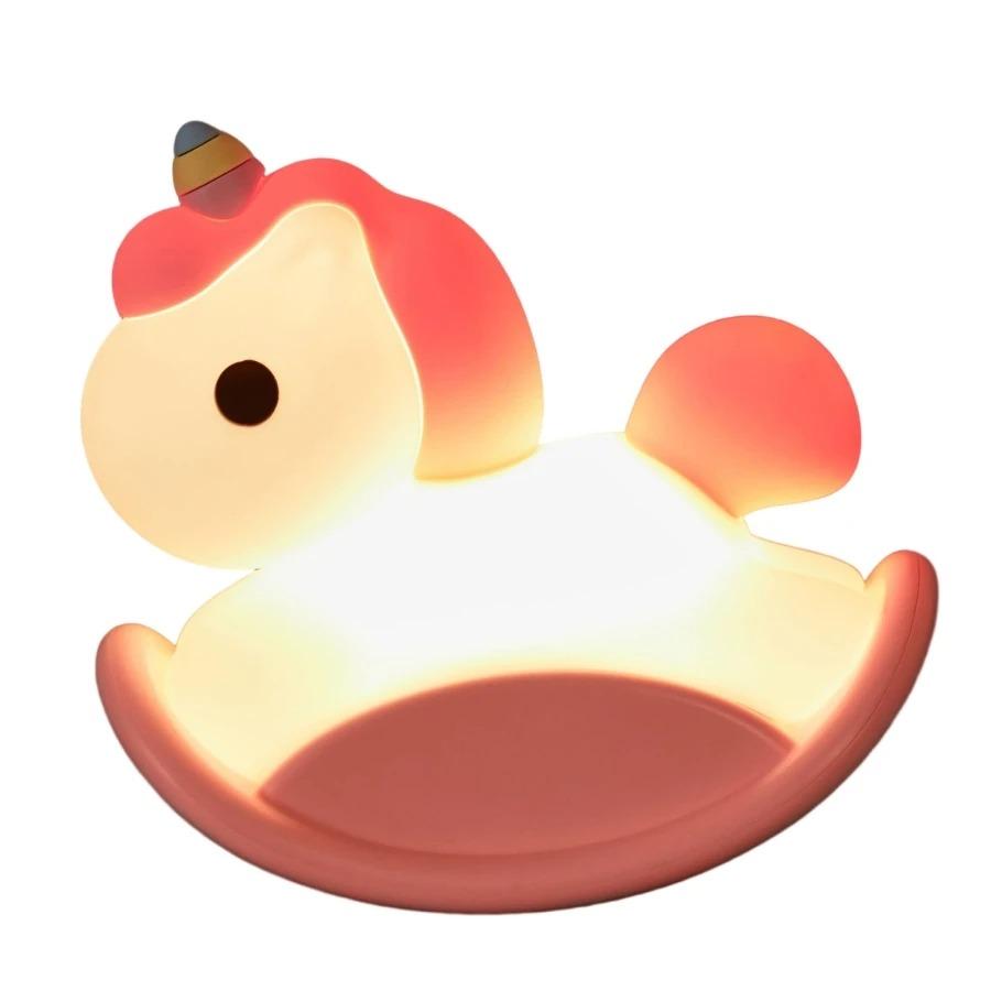 Led Night Light Cute Cartoon Animals Silicone Lamp For Children Kid Touch Sensor Timing Usb Rechargeable For Birthday Gifts