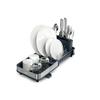 Joseph Extend Dish Drying Rack Gray Steel Expandable Compact Removable Cutlery Holder Rotating Drainage Outlet