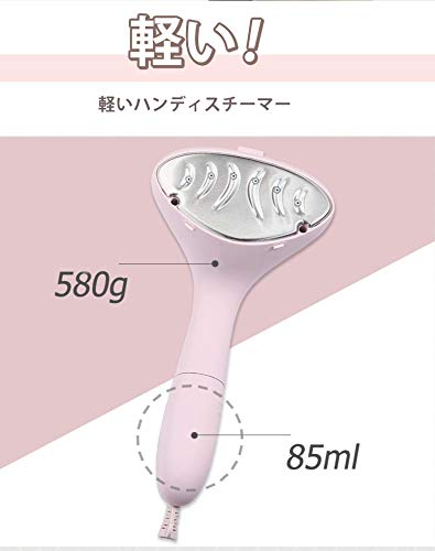 iSTEAMER Clothes Steamer Hanger Steam Iron Hay Fever Prevention 25 Second Time Saving Steam 580g Ultra Light Disinfecting, Deodorizing, IST-BK (Black)