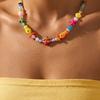 Resin Colorful Fish Necklace Ceramic Beaded Necklace Lovely Fish Charms Pendant  Vacation