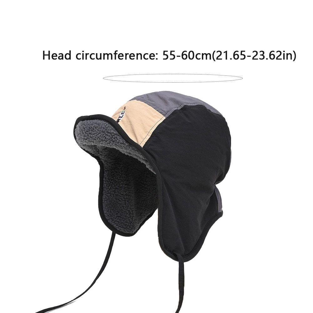 5-Panel Color Matching Lei Feng Hat Fleece Warm Women's Plush Cap Cycling Cap Ski Riding
