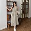 New Arrivals Open Run Women Long Dress Oversized Shirt Set