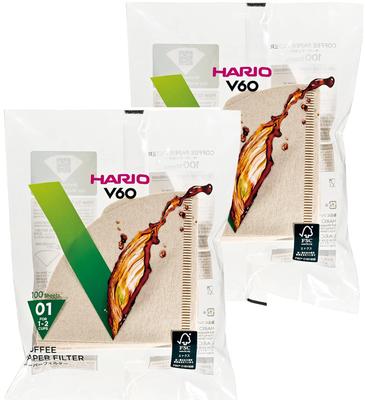 HARIO V60 papírový filtr 01M na kelímky 200 kusů Misarashi 1~2 VCF-01-100M