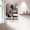Vintage Levon Helm Black & White Drum Set Concert Tin Sign, Retro Aged Music Poster for Man Cave Bar Home Wall Decor