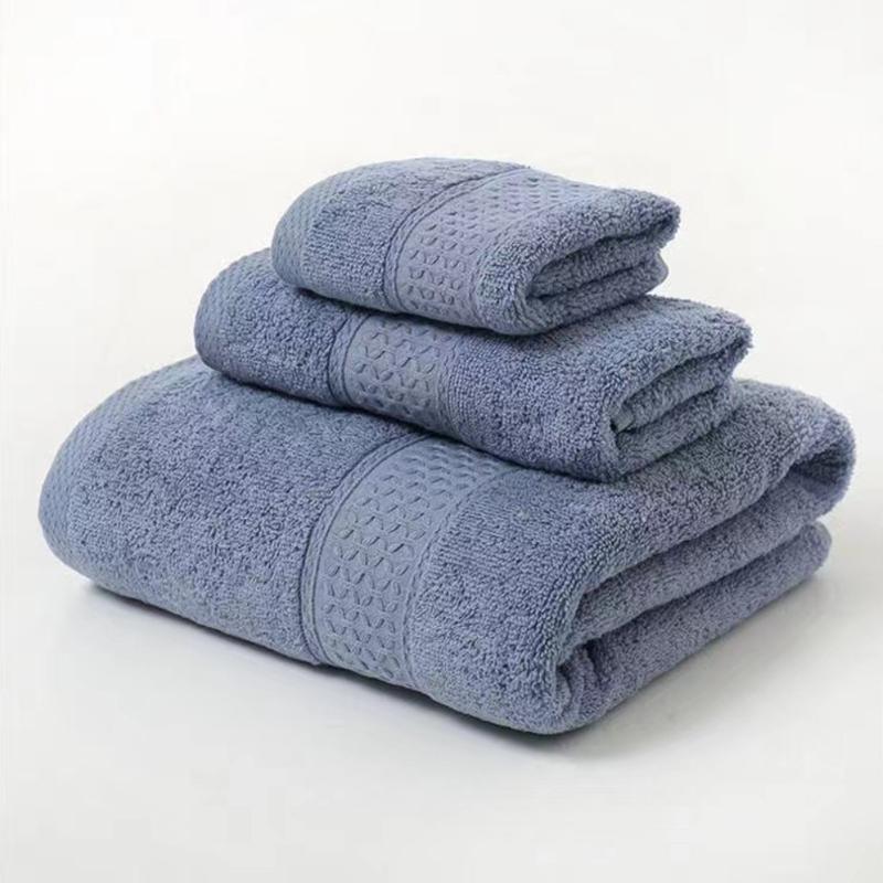 3Pcs Luxurious Cotton Towel Set Ultra Soft Highly Absorbent Includes 1 Bath Towels 1 Hand Towels 1 Washcloths For Home Bathroom