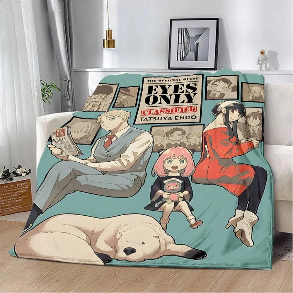 Spy x family Cartoon anime Printed Blanket Picnic Blankets Warm Blanket Soft and Comfortable Blanket Home Travel Birthday Gift