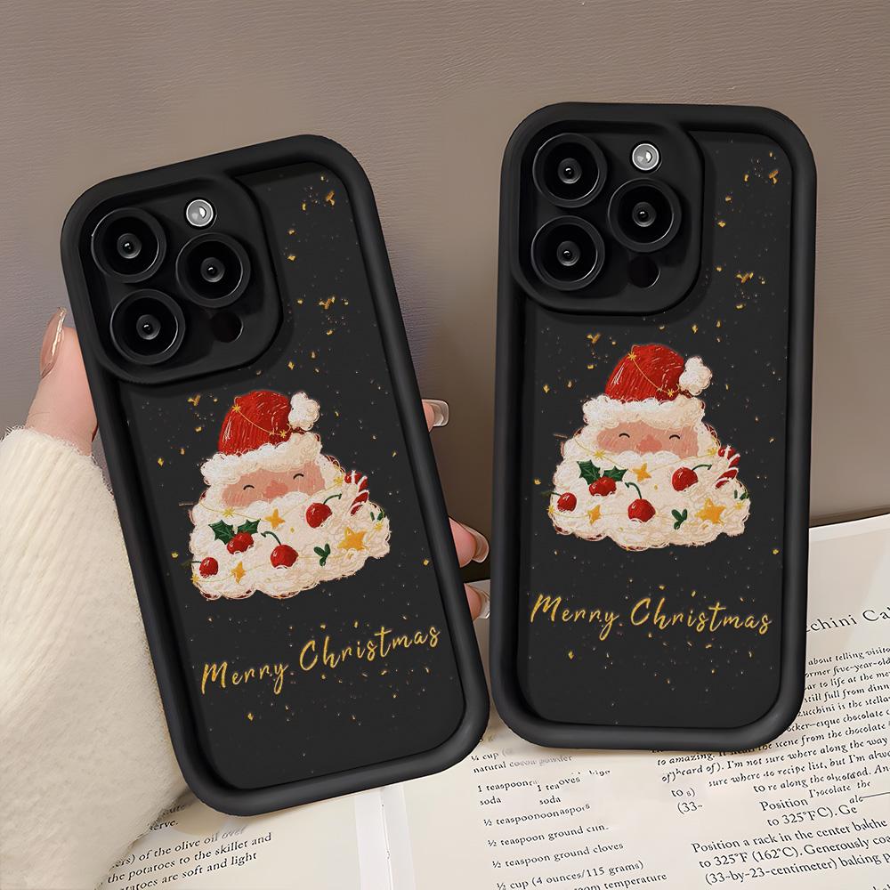 Vánoční Měkký Silikonový Kryt na Telefon Pro iPhone 15 Funda iPhone 16 Pro Max 11 13 14 12 XS X XR 7 8 Plus SE 16promax 15promax Kryt