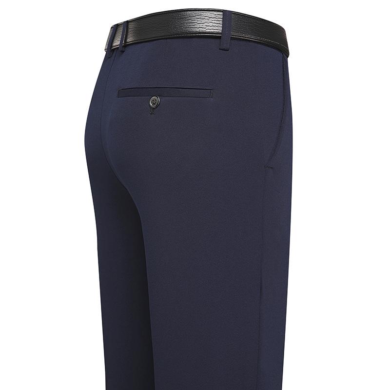 Erkek Yaz İnce Moda İş Rahat Takım Elbise Pantolon Uzun Pantolon Erkek Elastik Düz Kollu Resmi Pantolon Büyük Beden 27-42