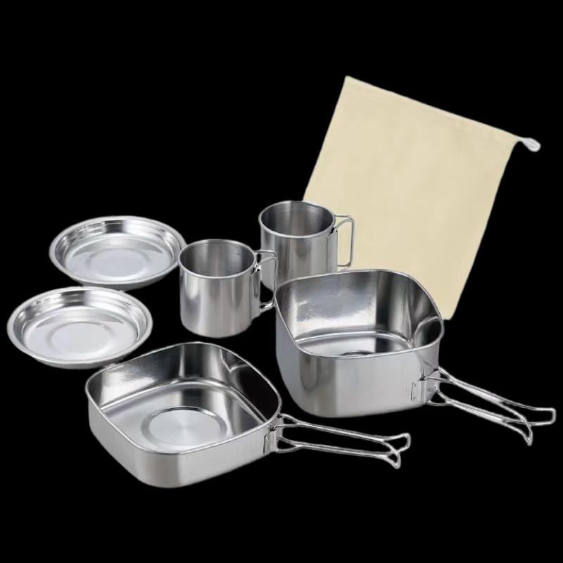 Stainless Steel Outdoor Camping Cookware Set