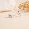 Beixi Minimalist Sterling Silver Pacifier Stud Earrings - Cute & Stylish S925 Design