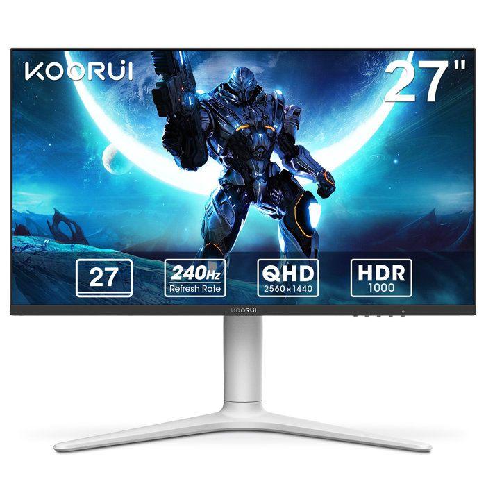 Ecran PC Gaming - KOORUI GN10 - 27" QHD - Dalle VA Mini LED - 240 Hz - 1 Ms - 2xHDMI 2.1,1xDisplayPort1.4