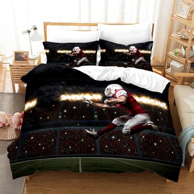 Copripiumino 3D Re Regina Football Americano Set Biancheria da Letto Sport con Palla Per Bambini Adolescenti Ragazzo Appassionati di Sport 2/3 Pezzi Copripiumino in Poliestere