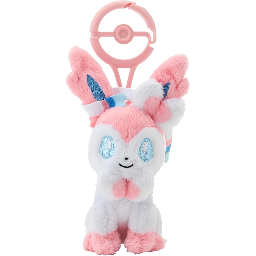 Pokemon Center Original Sylveon Keychain Mascot with Carabiner