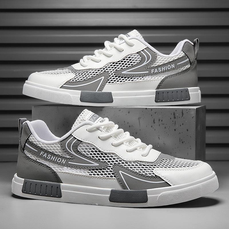 Large size sports shoes summer new mesh breathable thick-soled casual men's shoes outdoor non-slip wear-resistant board shoes tide