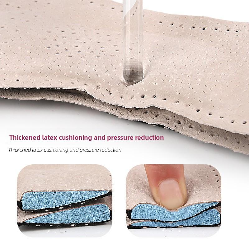 Pigskin Leather Insole Thickened Latex Soft Shock-absorbing Arch Full Pad High Heels Work Shoes Anti-slip and Anti-wear Full Pad