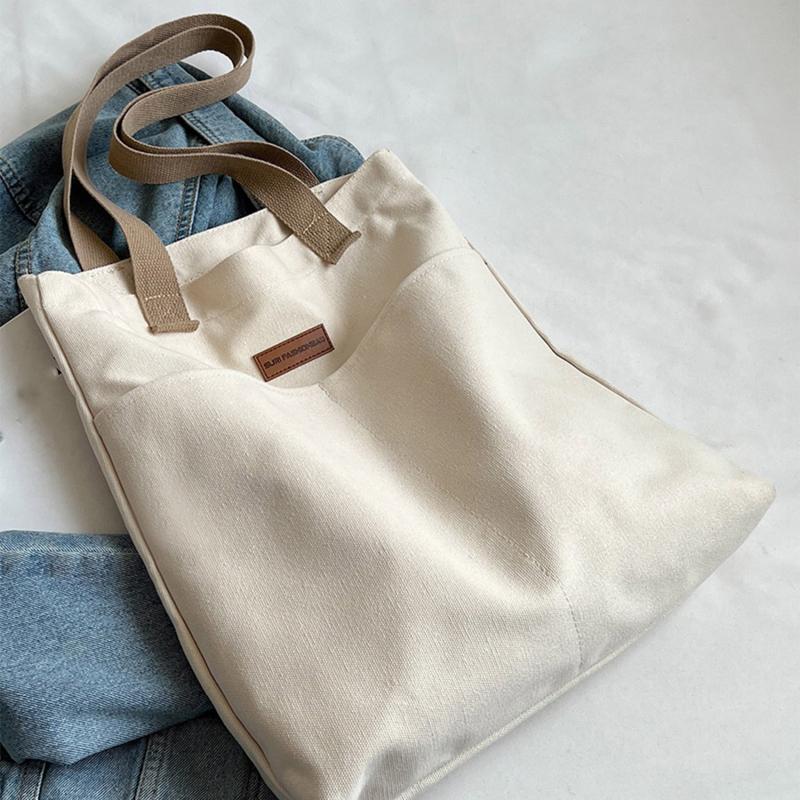 Dame Tote Bag Ensfarget Designer Dame Hverdagshåndveske Skulderveske Stor Kapasitet