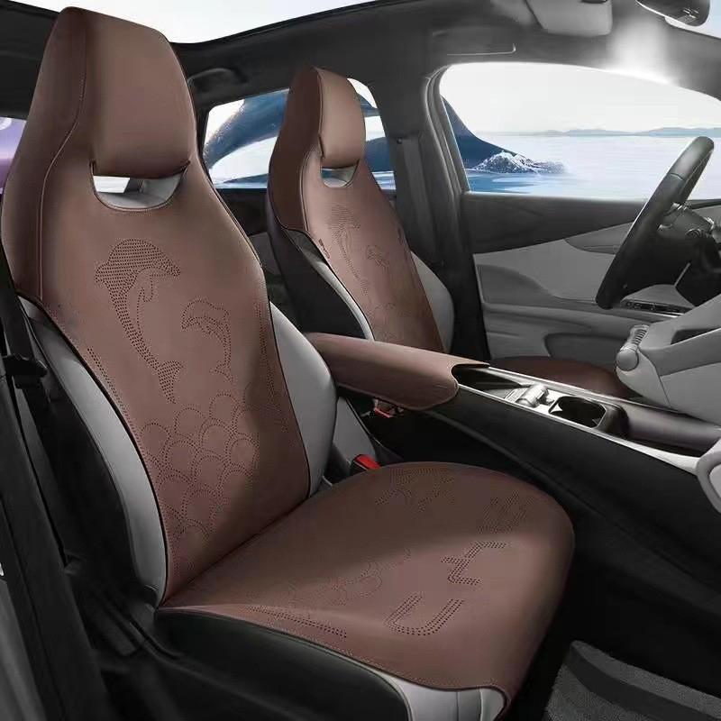 Custom Car Seat Covers For BYD Dolphin 2021 2022 2025 Byd Suede Leather Car Seat Protective Cover Auto Interior Accessories