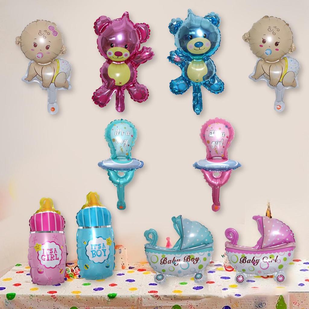 Cross-Border Cartoon Mini Foil Balloon for Baby Birthday or Full Moon Party Decor & Photo Props