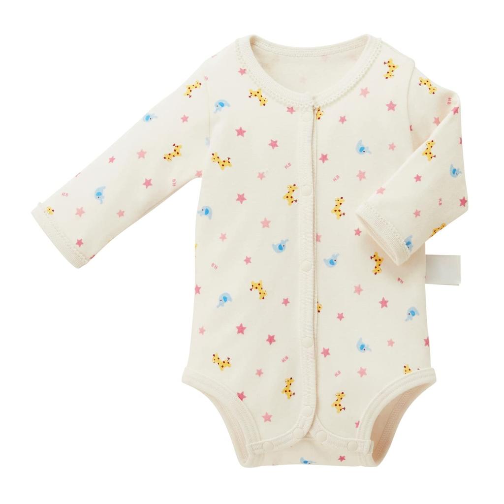 House Hot Set of 2 Long Sleeve Body Shirts [Miki Biscuits] (front Opening) 74-9935-579 (70cm, Pink)