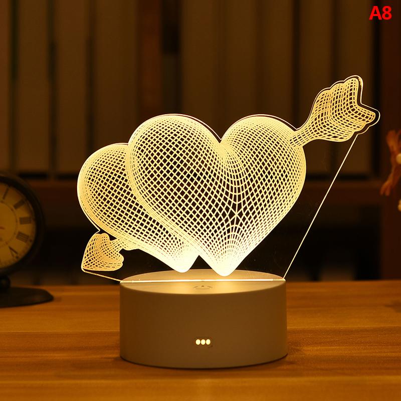 3D Plate Led Lamp Creative Night Lights Novelty Illusion Night Lamp Table Lamp Home Decorative Gift