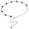 European and American Elegant Metal Waist Chain Women's Rhinestone Flowers Fashionable Versatile Decorative Dress Waist-hugging Ins Belt Women