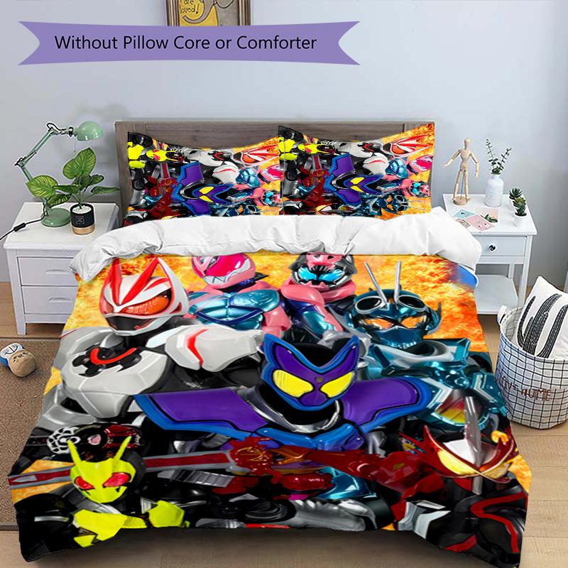 3pcs UFO Robo Grendizer3 pattern bedding set duvet cover set includes duvet cover &pillowcases, perfect all season bedroom decoration & gift