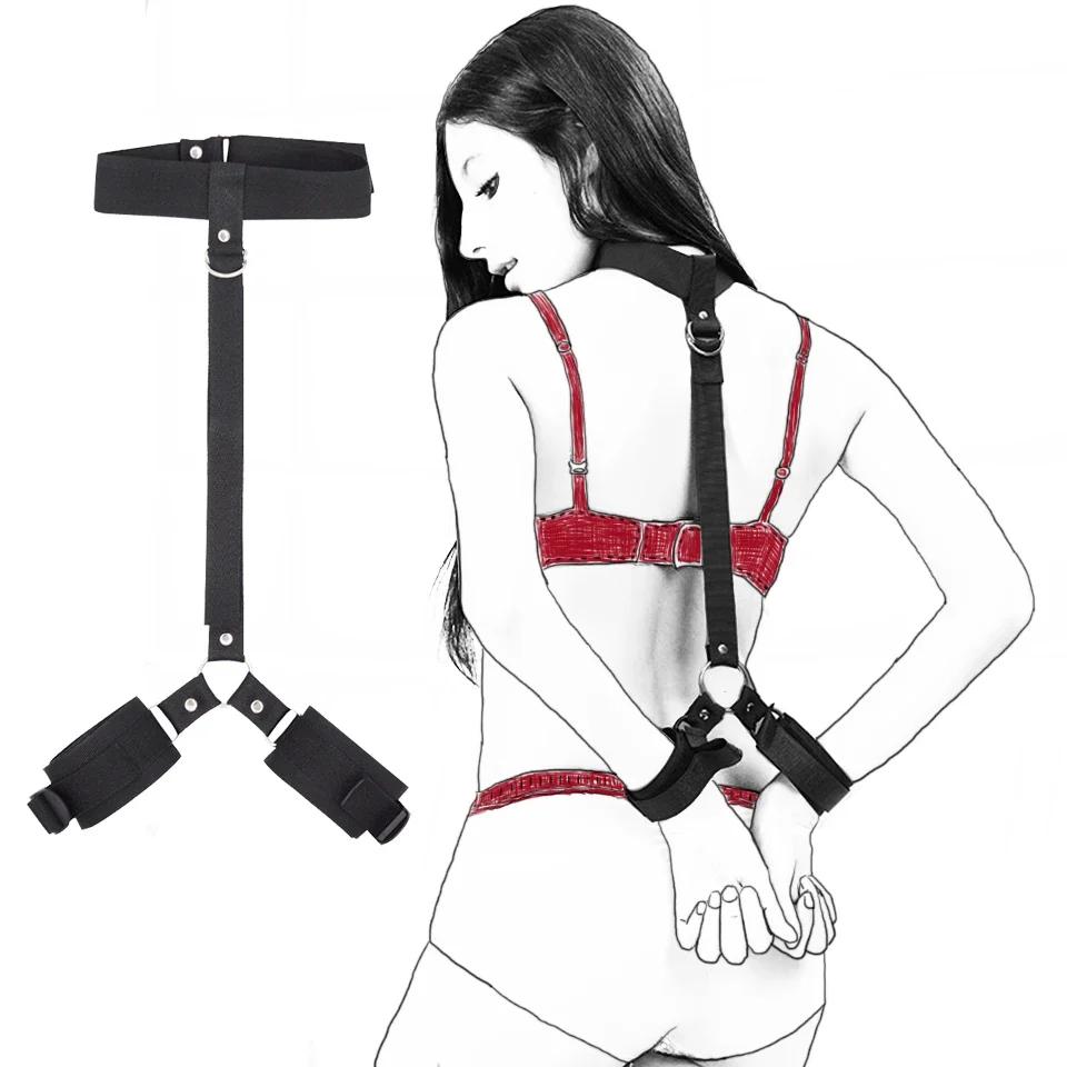 BDSM Bondage Set Bondage Cătușe Obiecte Fetiș Jucării erotice Truse Jucării sexuale Cupluri Comert cu ridicata Sex Bondage Joc Gulerele Sex Shop