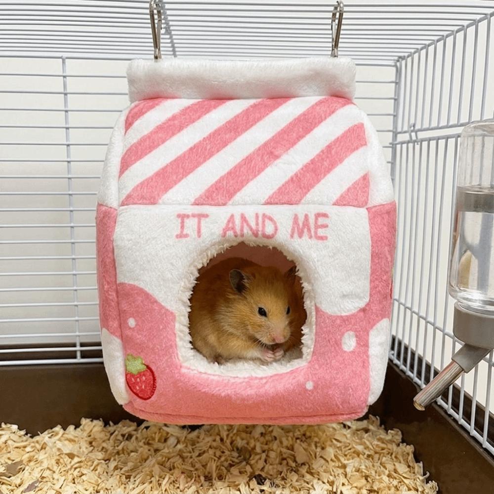 Warm Hanging Pet Hammock Plush Pet Sleeping Nest Creative Guinea Pig Bed Indoor Use