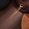 Long Chain Tassel Ear Cuff Stainless Steel No Piercing Ear Wrap Elegant Ear Clip  Charms Jewelry