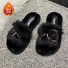 Mao Mao slippers women wear ins tide 2025 autumn and winter new Internet celebrity fashion fairy home flat cotton slippers
