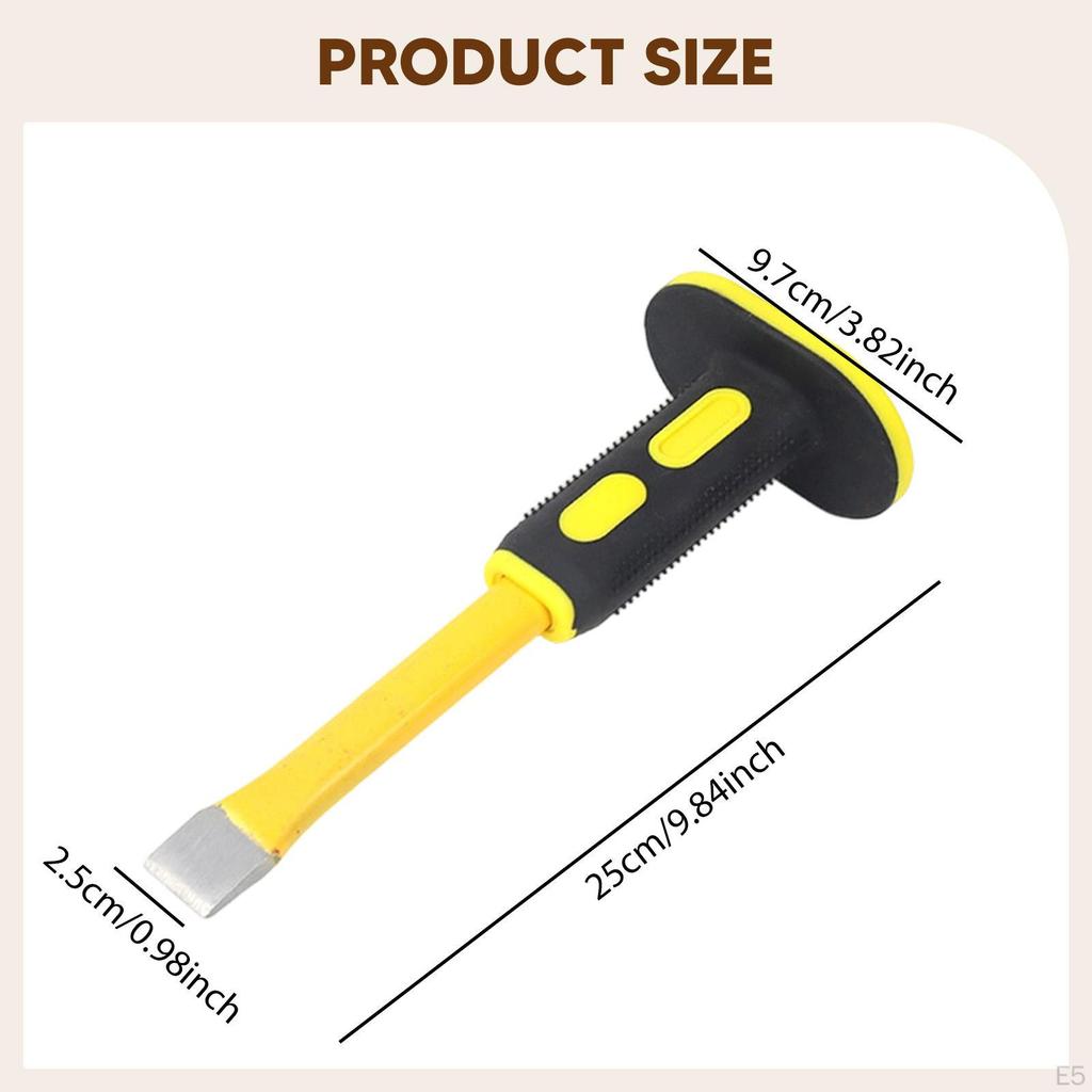 Masonry and Rock Tool High Hardness Multifunctional Manual Flat Chisel for Mortar Concrete