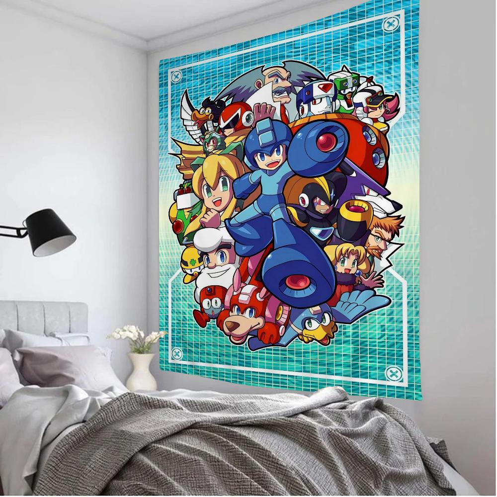 Rockman Megaman Game Hanging Bohemian Tapestry for Living Room Home Dorm Decor Japanese Tapestry