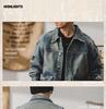 Men's Autumn 2024 Vintage Denim Workwear Jacket - Classic, Cool, Tough Style