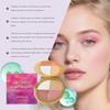 Zephoco Highlighter Eyeshadow Blush Palette All In One Daily Natural Makeup Portable Face Compact 8.8g
