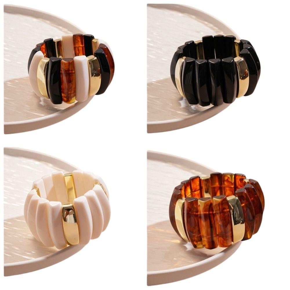 Geometric Exaggerated Bracelet Wide Retro Hand Ring Simple Wide Chunky Bangles  Summer