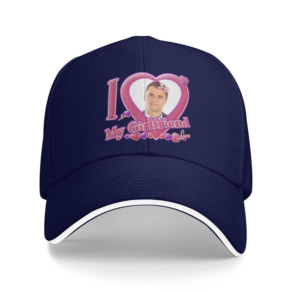 Unisexs Womens I Love My Girlfriend Charlie Kirk Outdoor Hat Sun Cap New Baseball Cap Snapback Sunshade