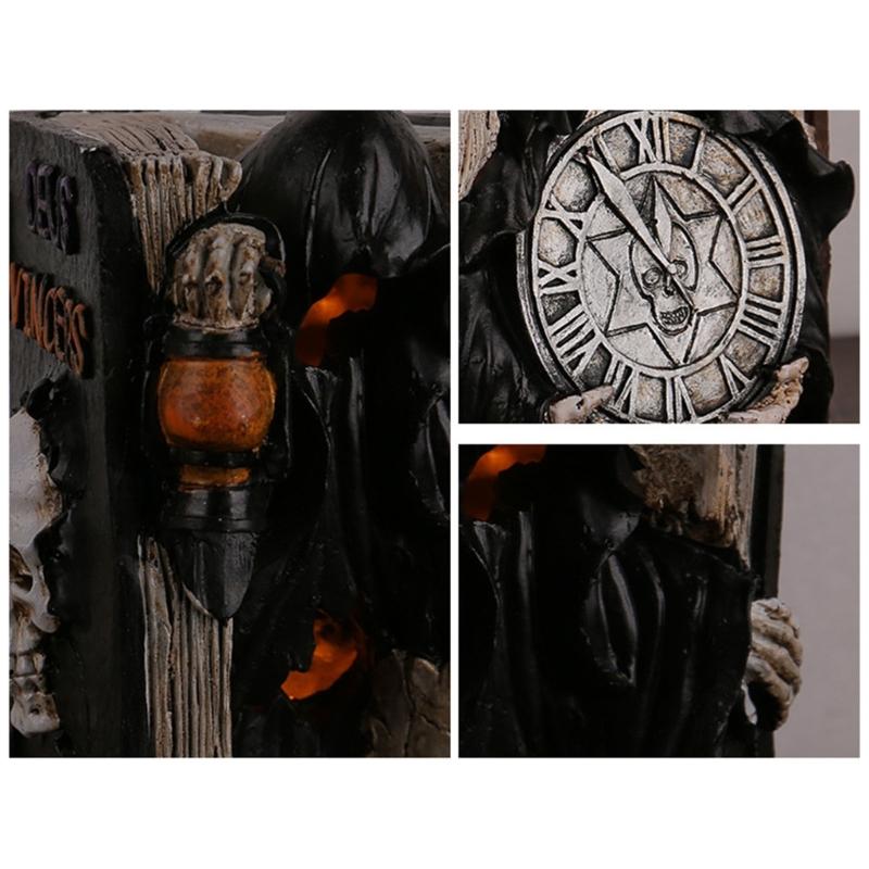 Hand Carved Specters Book Figurine Resin Artwork Mysterious Halloween Shelf Decors For Themed Parties